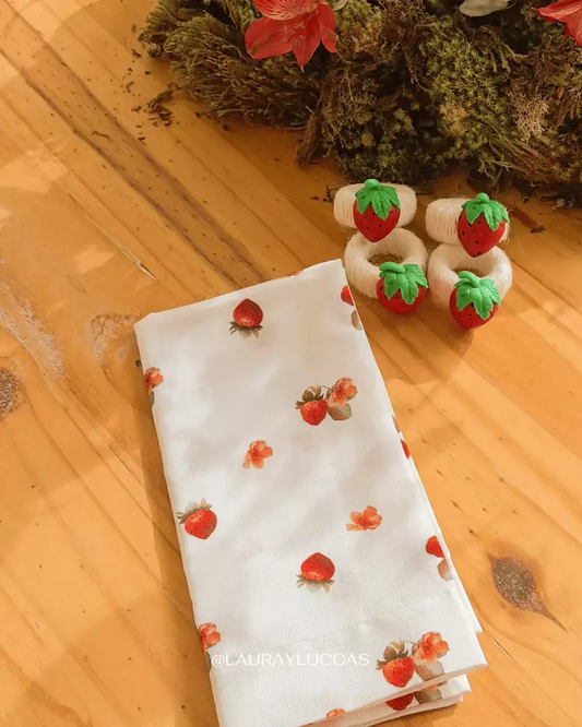 Servilleta de Tela Estampada Fraise de Paris