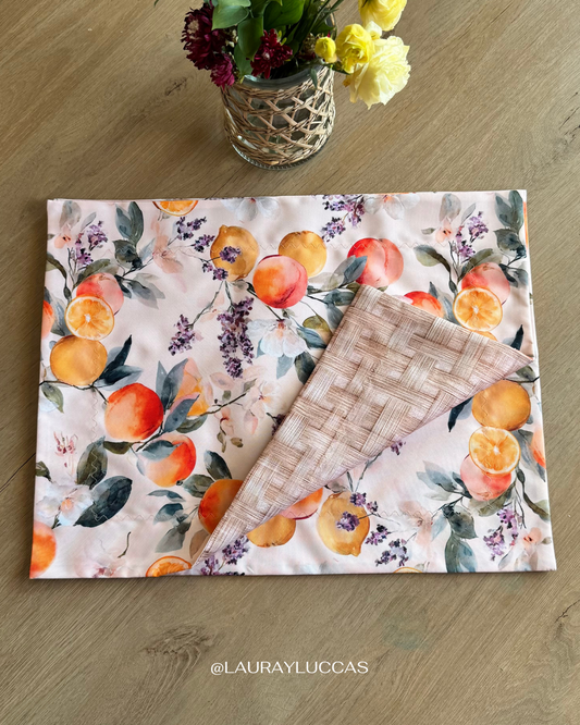 Kit de Mesa Puesta Pomar Florido con servilletas lila