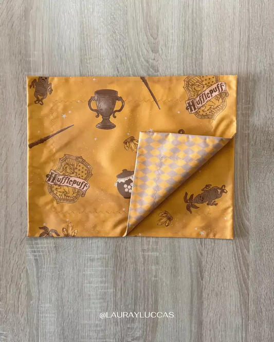 Individual de tela doble faz impermeable Hufflepuff Harry Potter