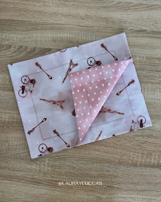 Individual de tela doble faz impermeable Paris Rosen