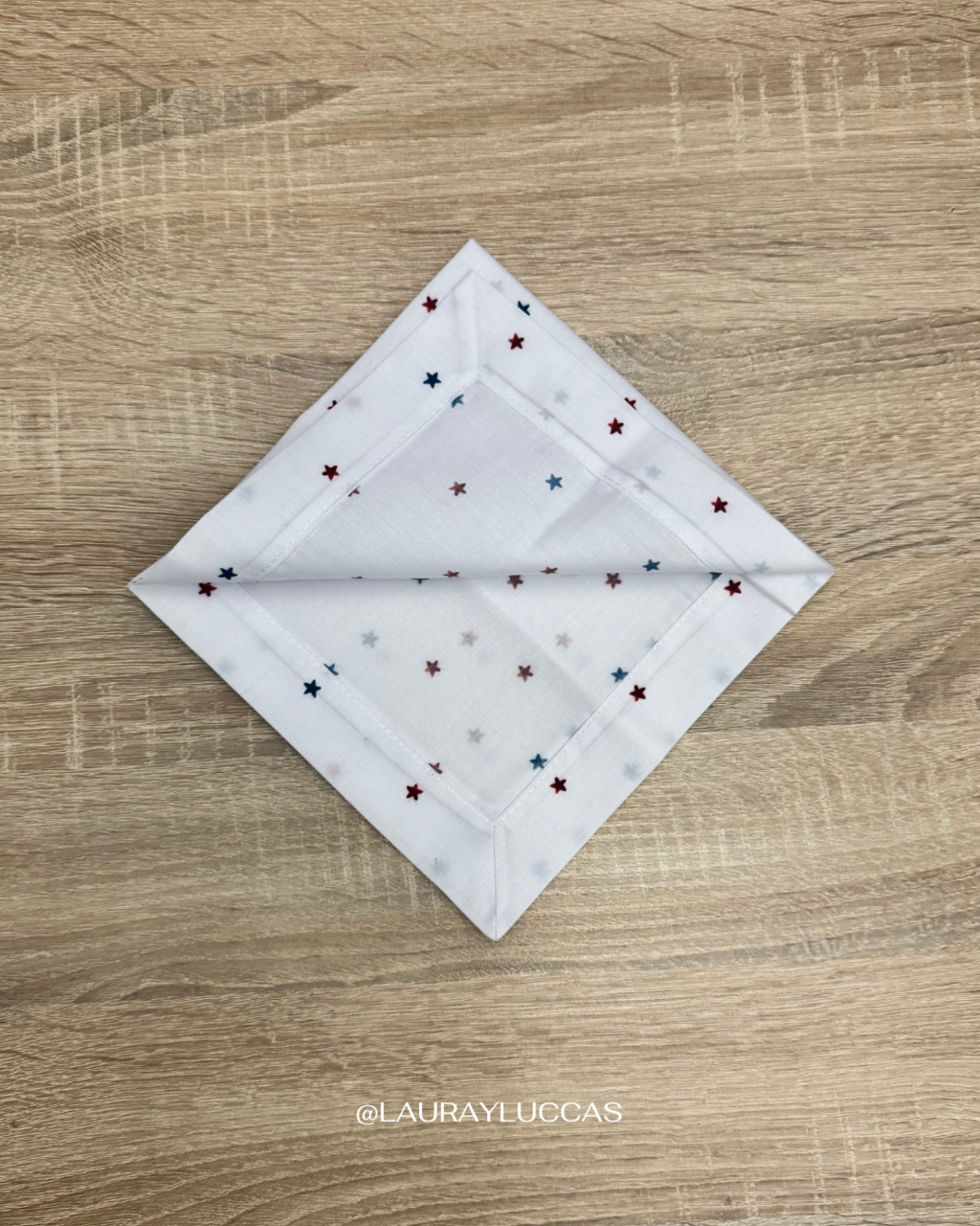 Servilleta de Tela Estampada Estrellas de Chile