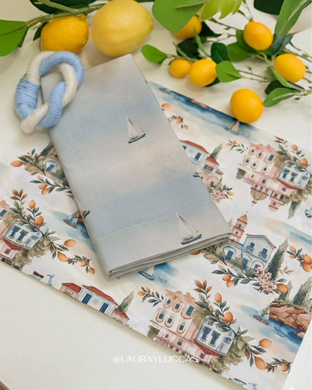 Servilleta de Tela Estampada Veleros Sorrento