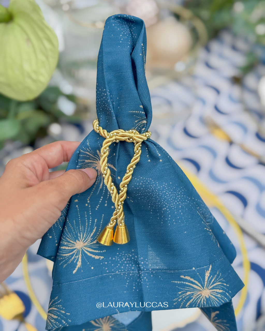 Servilleta de Tela Estampada Río de Janeiro - Azul