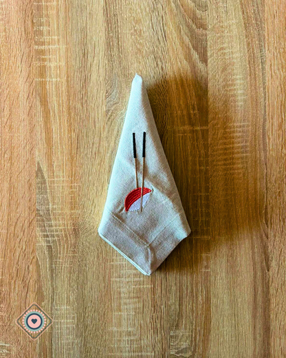 Kit de Mesa Puesta Japan Food (porta servilletas naranjo)