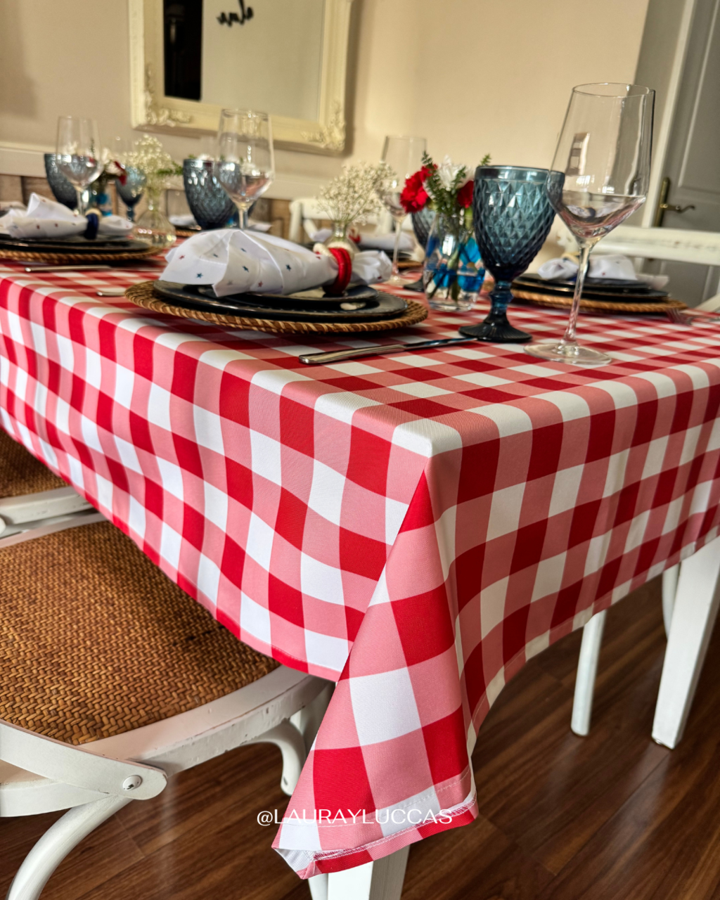 Mantel Rectangular Picnic rojo