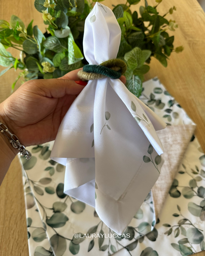 Kit de Mesa Eucalipto con servilletas estampada