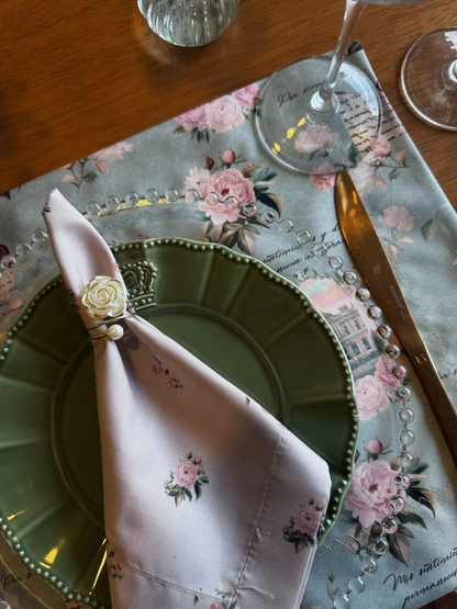 Kit de Mesa Orgullo y Prejuicio servilleta beige