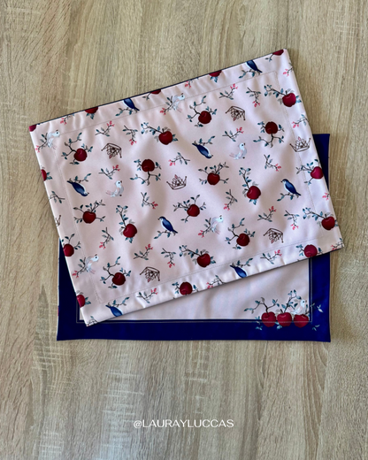Individual de tela doble faz impermeable Blancanieves