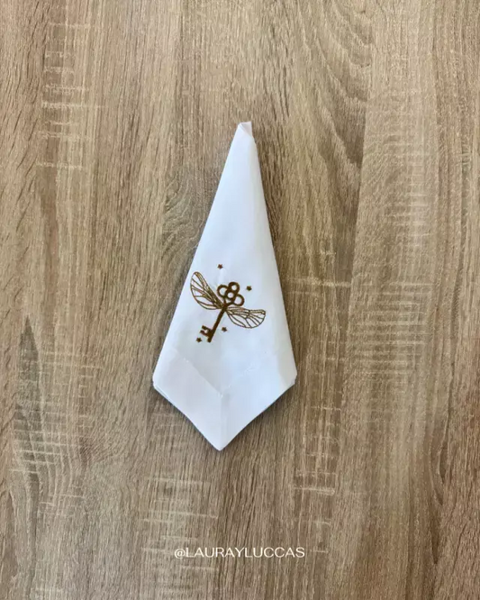 Servilleta de Tela Bordada Llave voladora Harry Potter