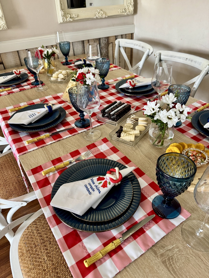 Kit de Mesa Picnic Rojo con Servilletas Chilenismos