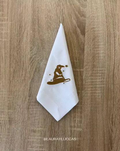 Servilleta de Tela Bordada Sombrero Harry Potter