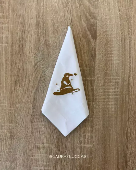 Servilleta de Tela Bordada Sombrero Harry Potter