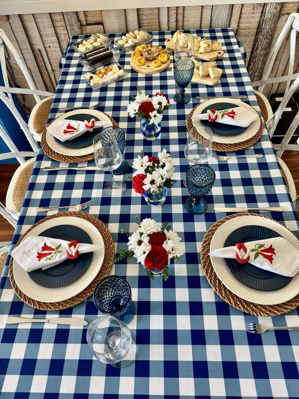 Mantel Rectangular Picnic azul