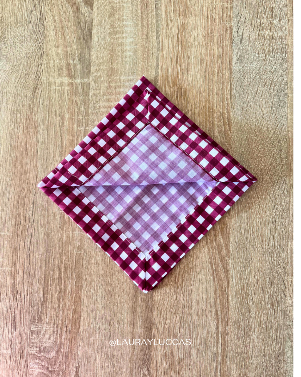 Servilleta de Tela Estampada Picnic burdeos