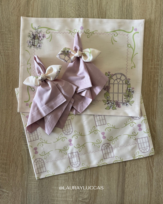 Kit de Mesa Puesta Rapunzel (porta servilletas lazo)
