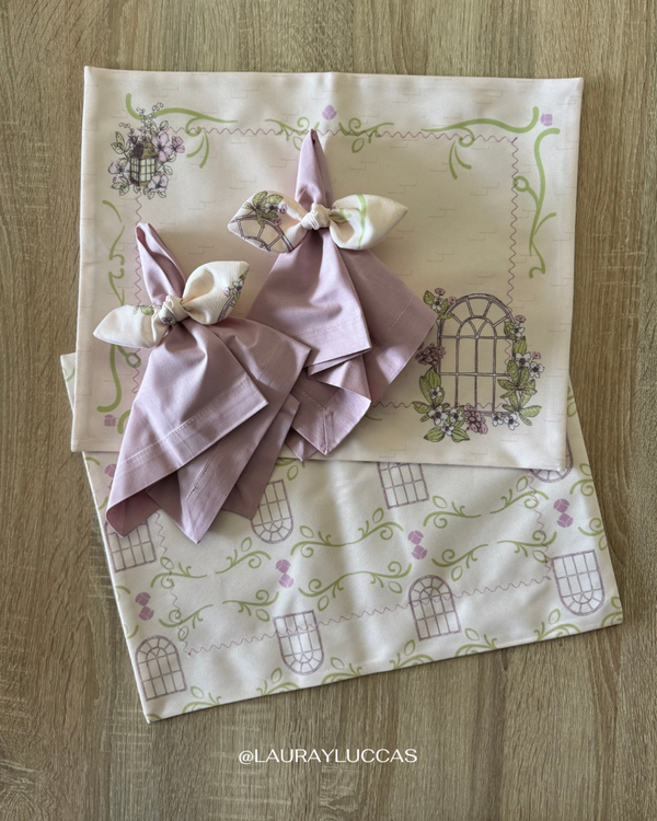 Kit de Mesa Puesta Rapunzel (porta servilletas lazo)