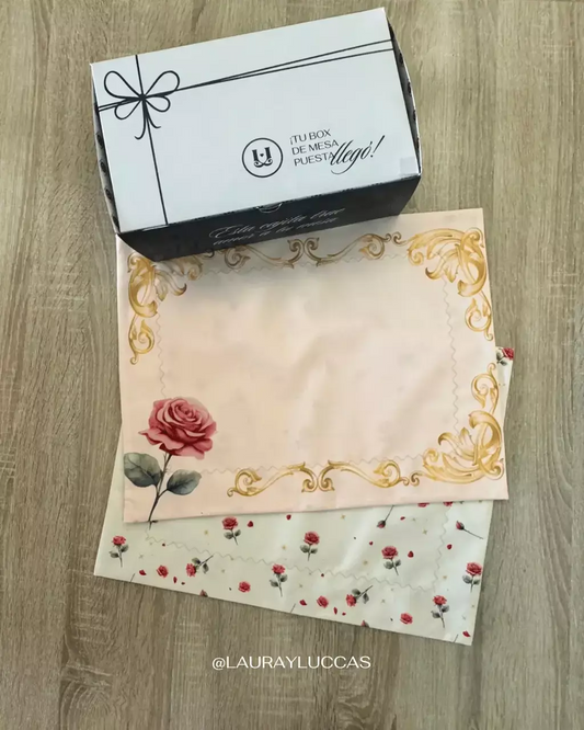 Set familia 4 individuales doble faz Bella