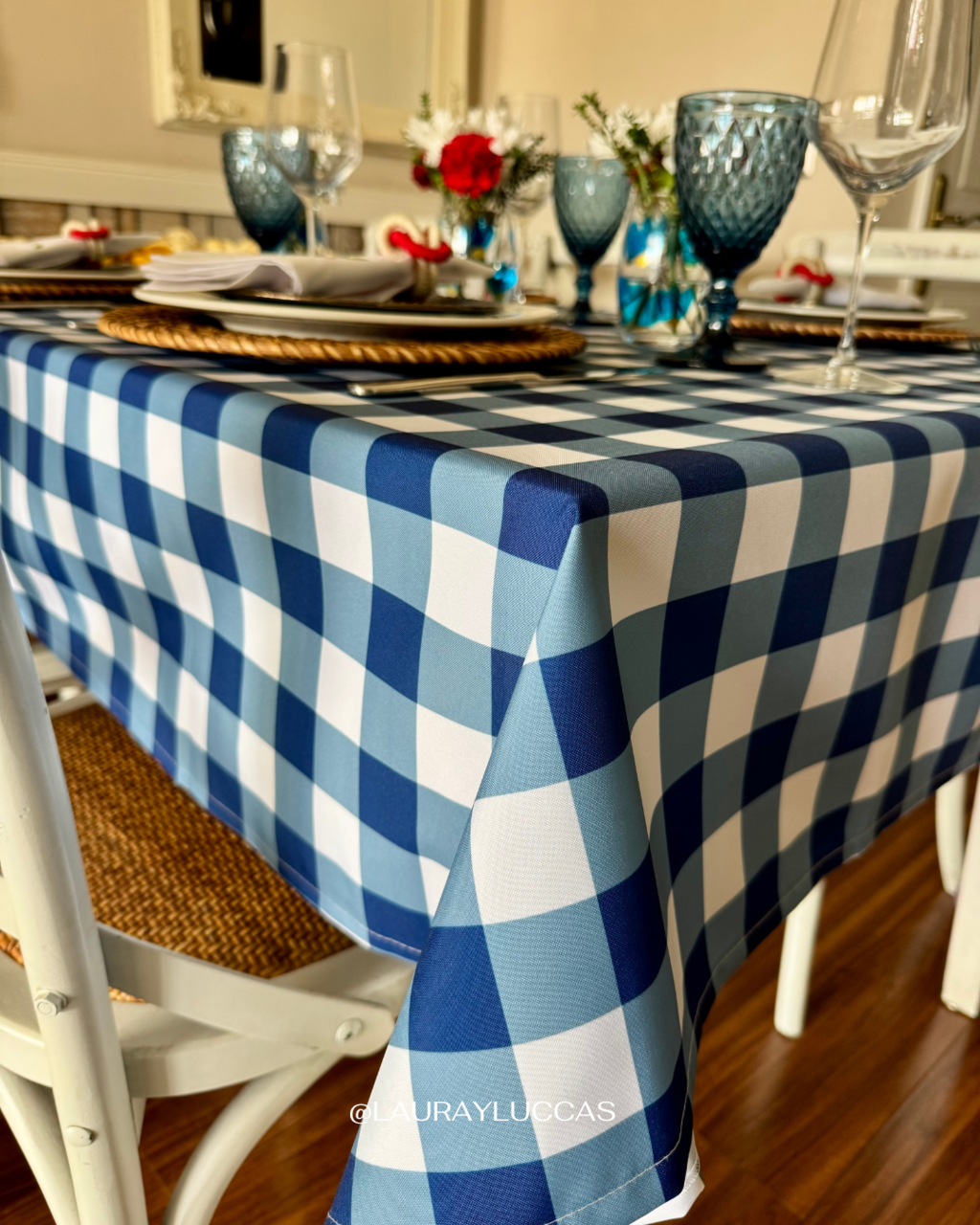 Mantel Rectangular Picnic azul