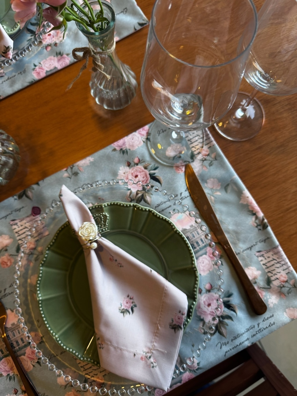 Kit de Mesa Orgullo y Prejuicio servilleta beige