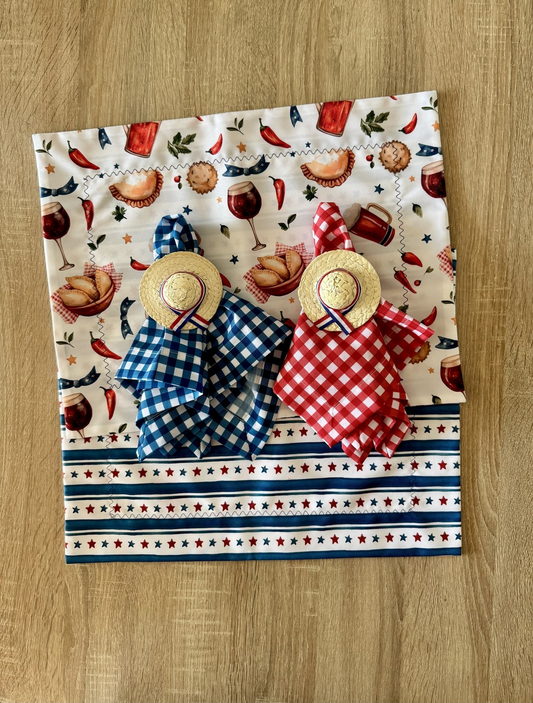 Kit de Mesa Sabor Chileno con serv. picnic y ps chupalla
