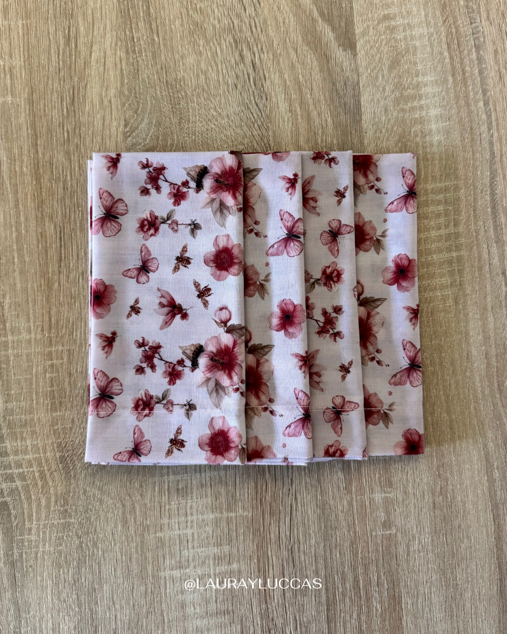 Set de 4 servilletas de tela estampadas Yo antes de ti