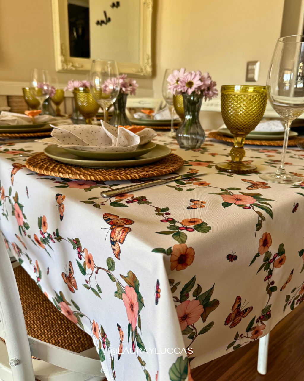 Mantel Rectangular Botánica