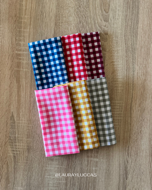Servilleta de Tela Estampada Picnic Rosado