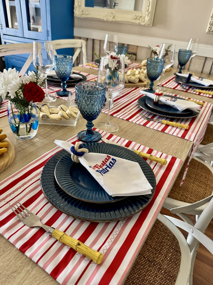 Kit de Mesa Picnic Rojo con Servilletas Fiestas Patrias