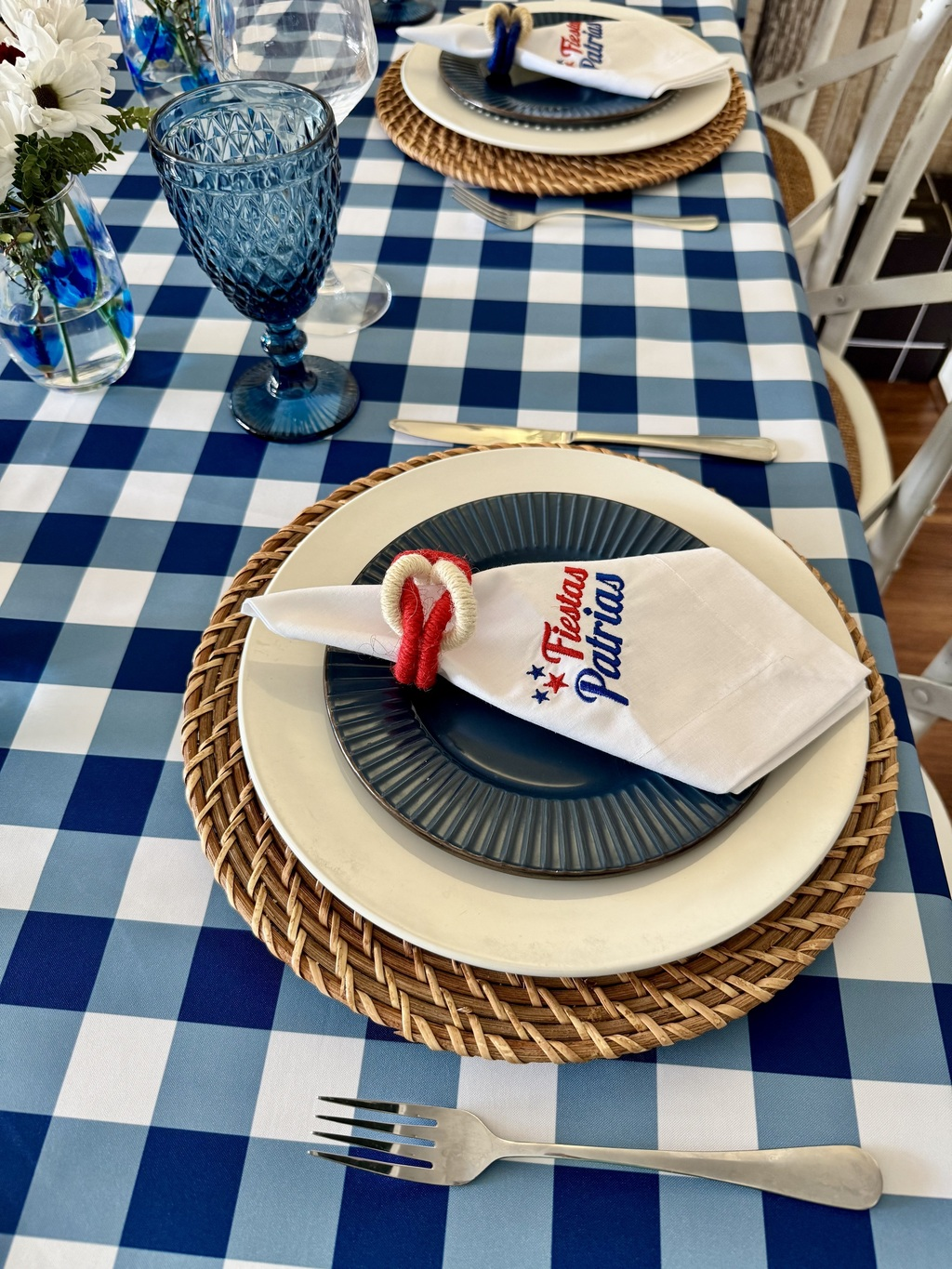 Mantel Rectangular Picnic azul