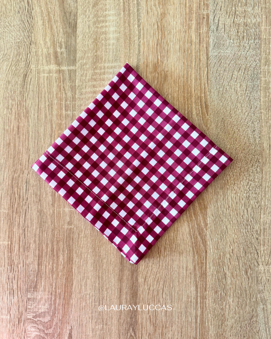 Servilleta de Tela Estampada Picnic burdeos