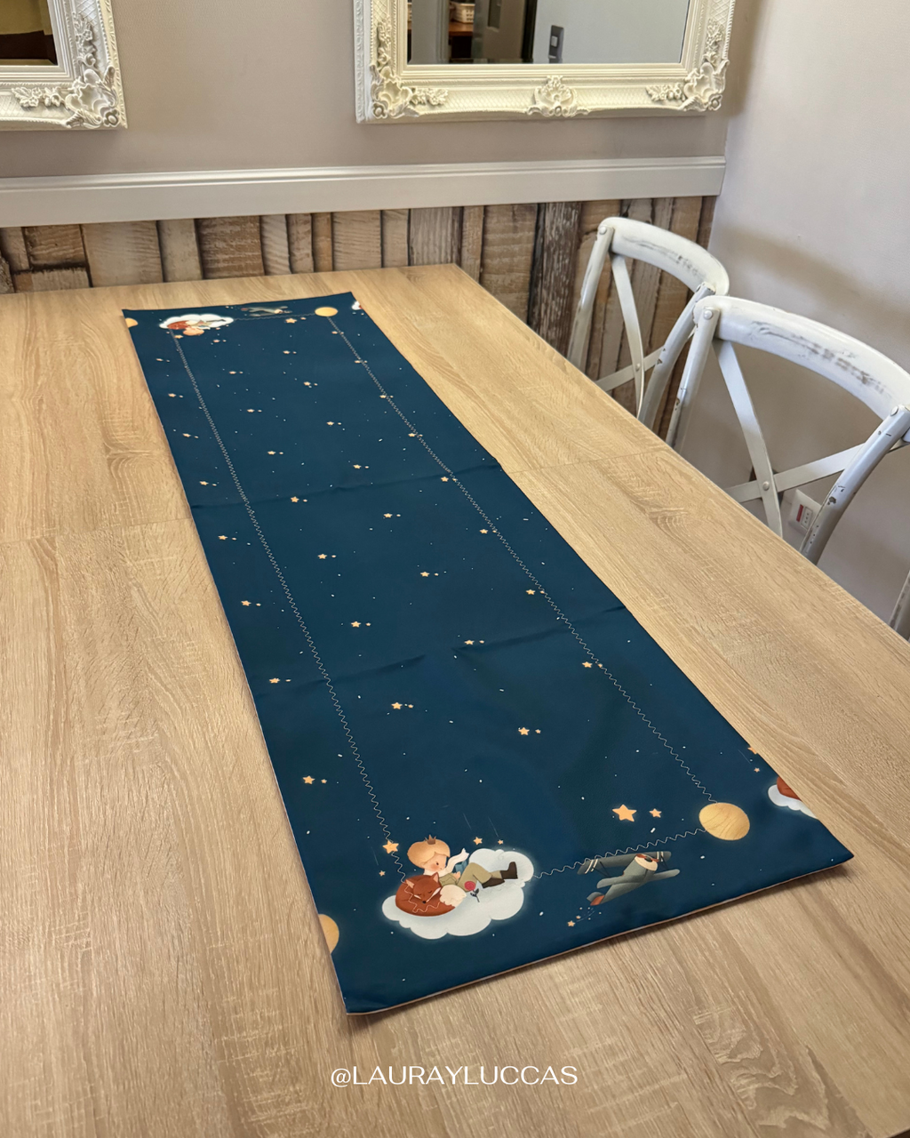 Sendero de mesa faz única impermeable Principito