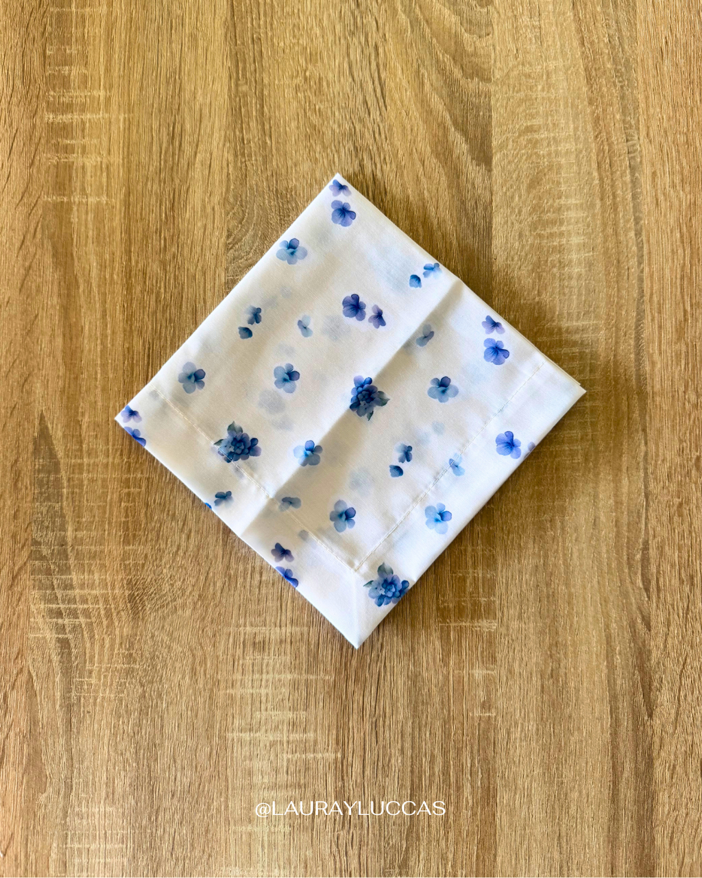 Servilleta de Tela Estampada Hortensias