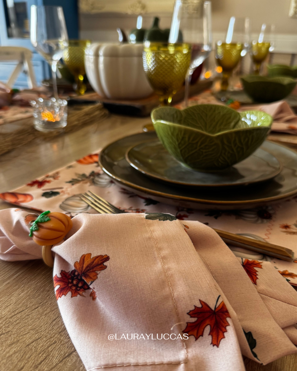 Servilleta de Tela 100% algodón estampada otoño americano