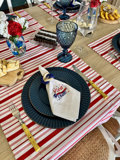 Kit de Mesa Picnic Rojo con Servilletas Viva Chile