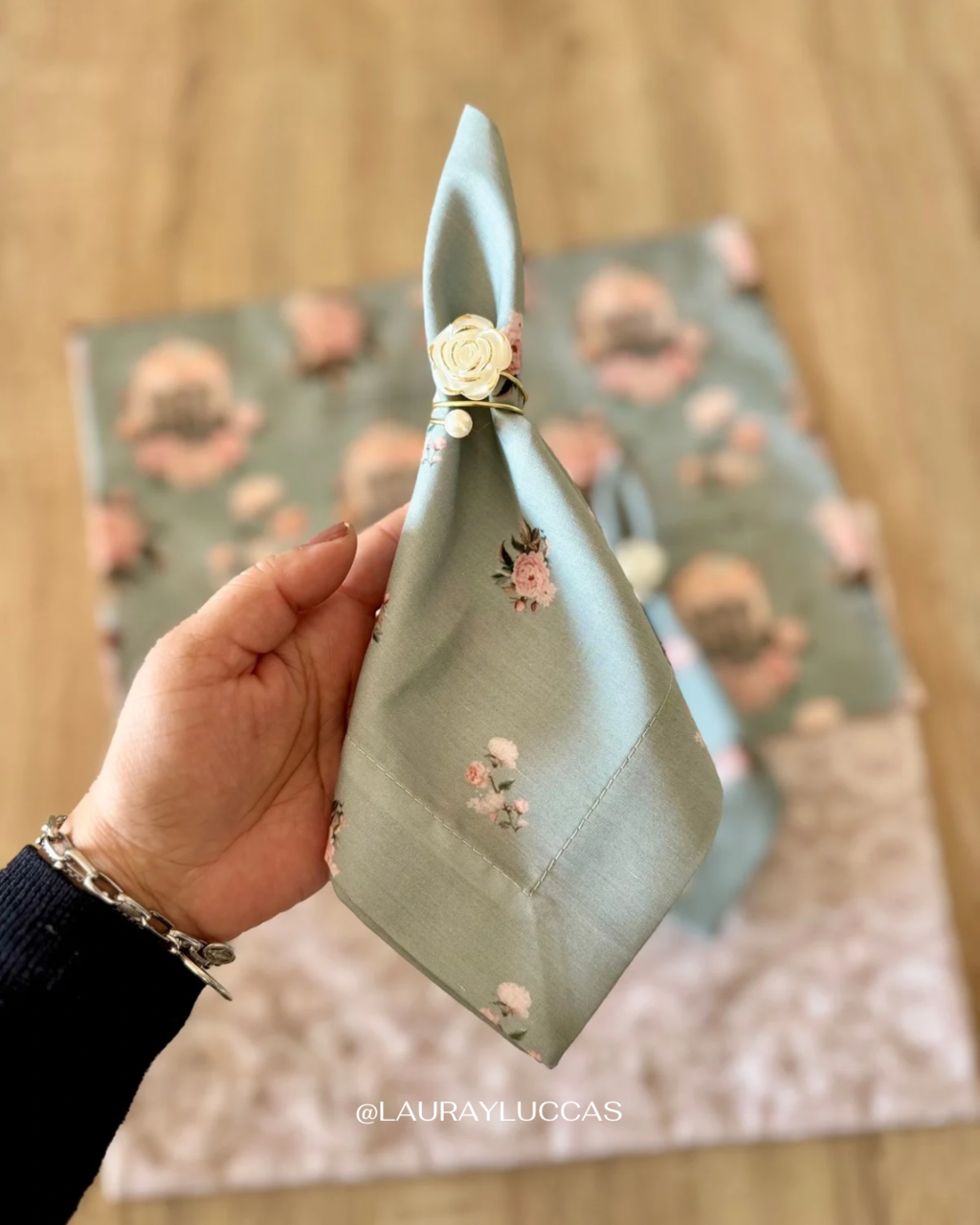 Kit de Mesa Orgullo y Prejuicio servilleta verde