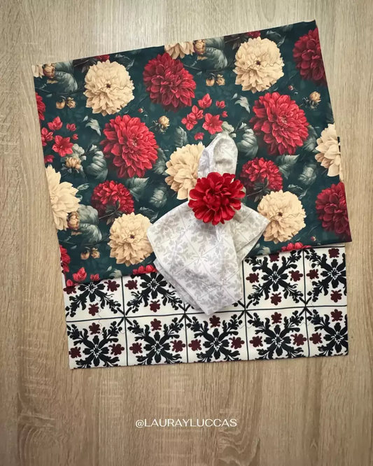 Kit de Mesa Puesta Jardín de Frida con servilleta estampada