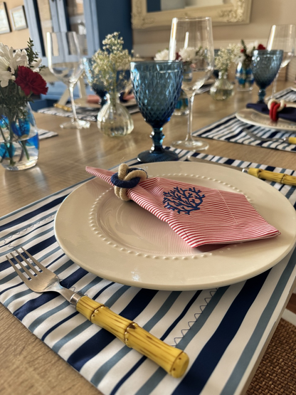 Kit de Mesa Picnic Azul con Servilletas Marinas