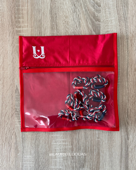 Organizador para mantelería talla S color rojo