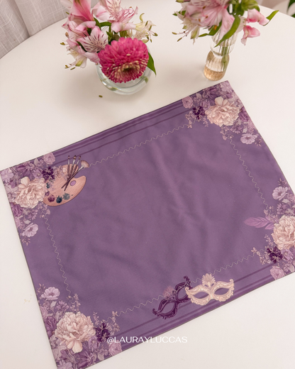 Individual de tela doble faz impermeable Dama de Plata
