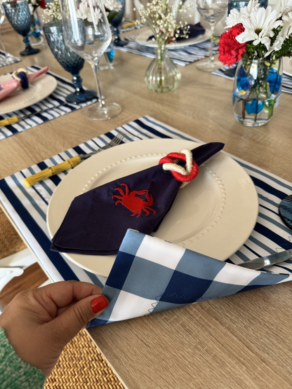 Kit de Mesa Picnic Azul con Servilletas Marinas
