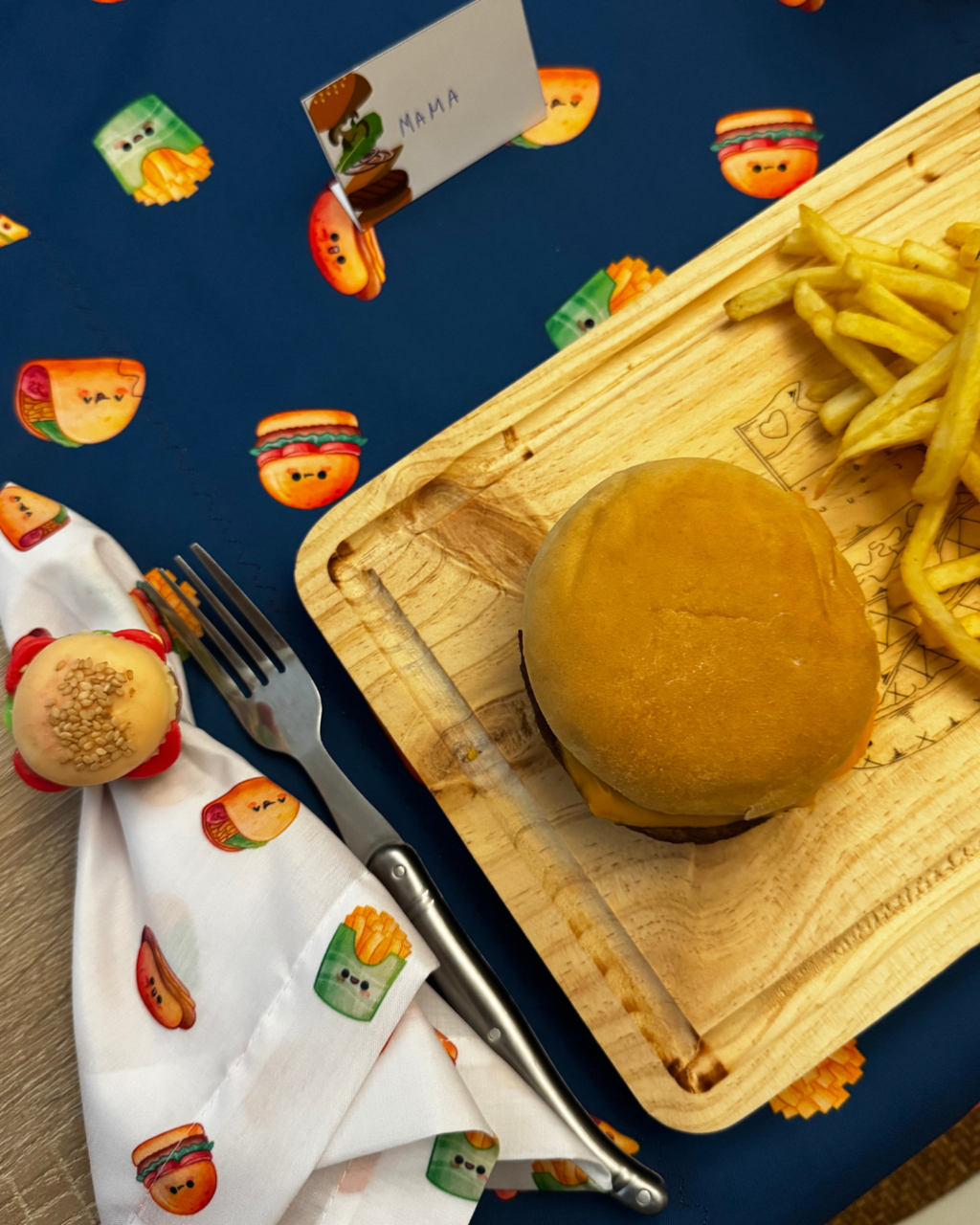 Servilleta de Tela Estampada Happy Food
