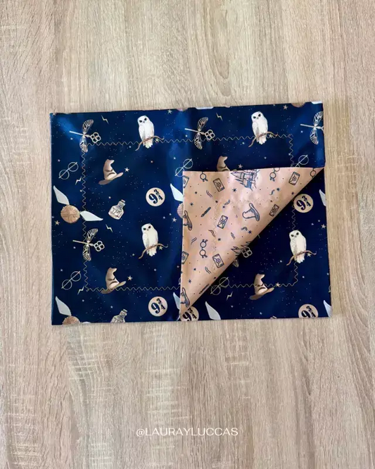 Individual de tela doble faz impermeable Harry Potter