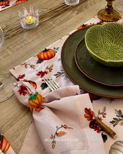 Servilleta de Tela 100% algodón estampada otoño americano