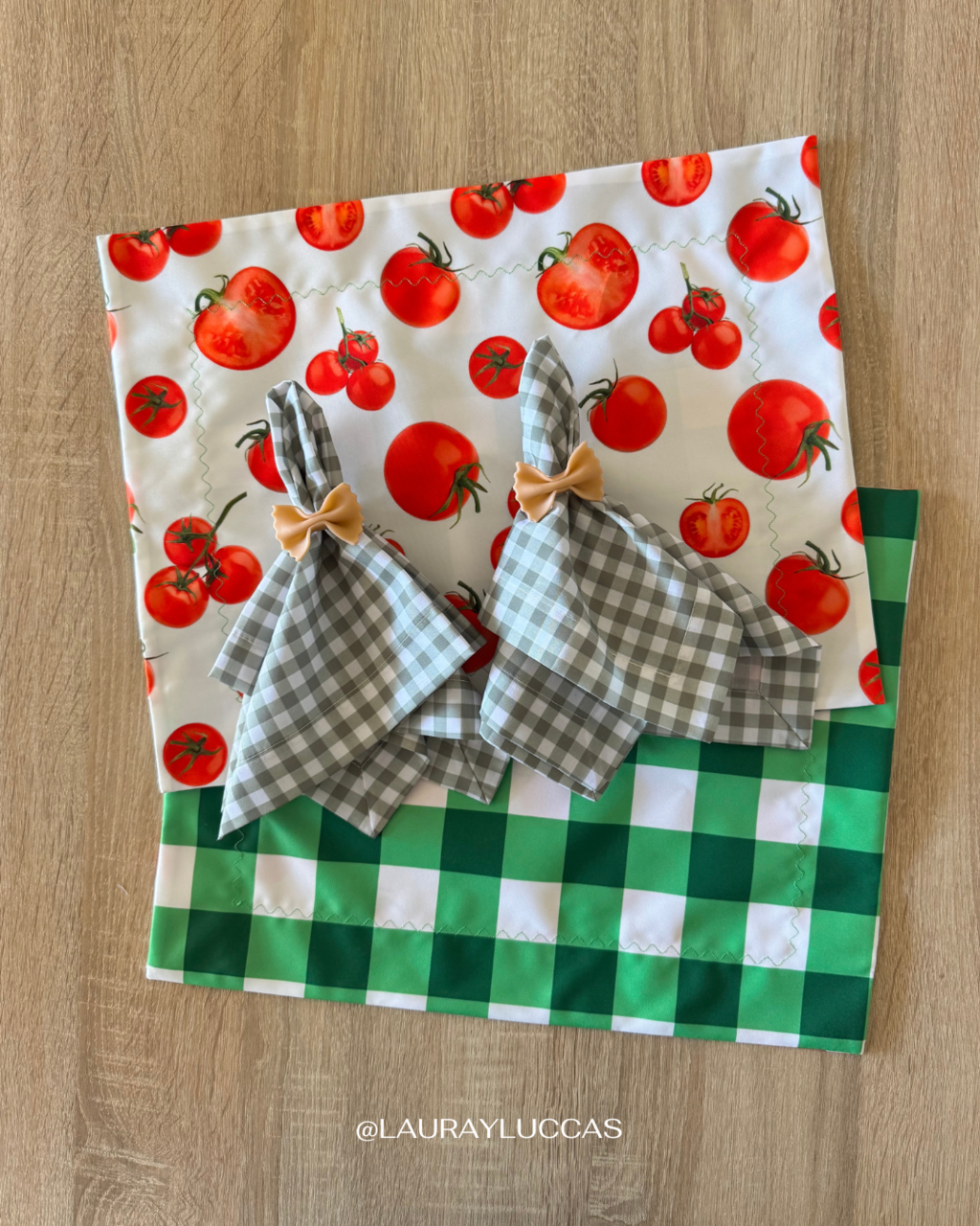 Servilleta de Tela Estampada Picnic Verde