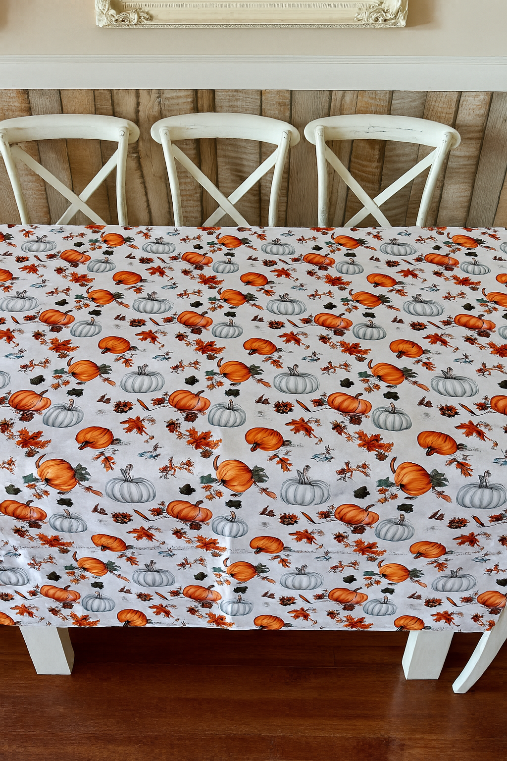 Mantel Rectangular Otoño Americano Calabazas