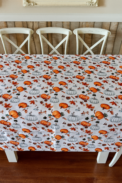 Mantel Rectangular Otoño Americano Calabazas