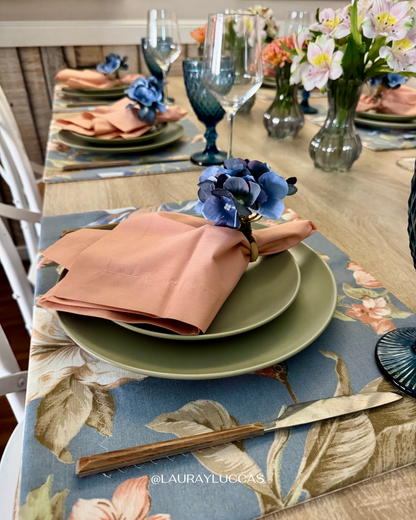Porta servilletas Floral Hortensia Azul