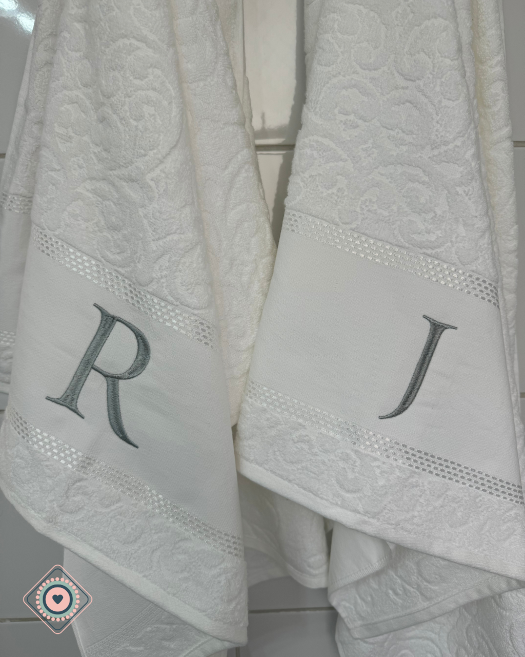 Kit Toalla de baño y rostro color blanco personalizadas