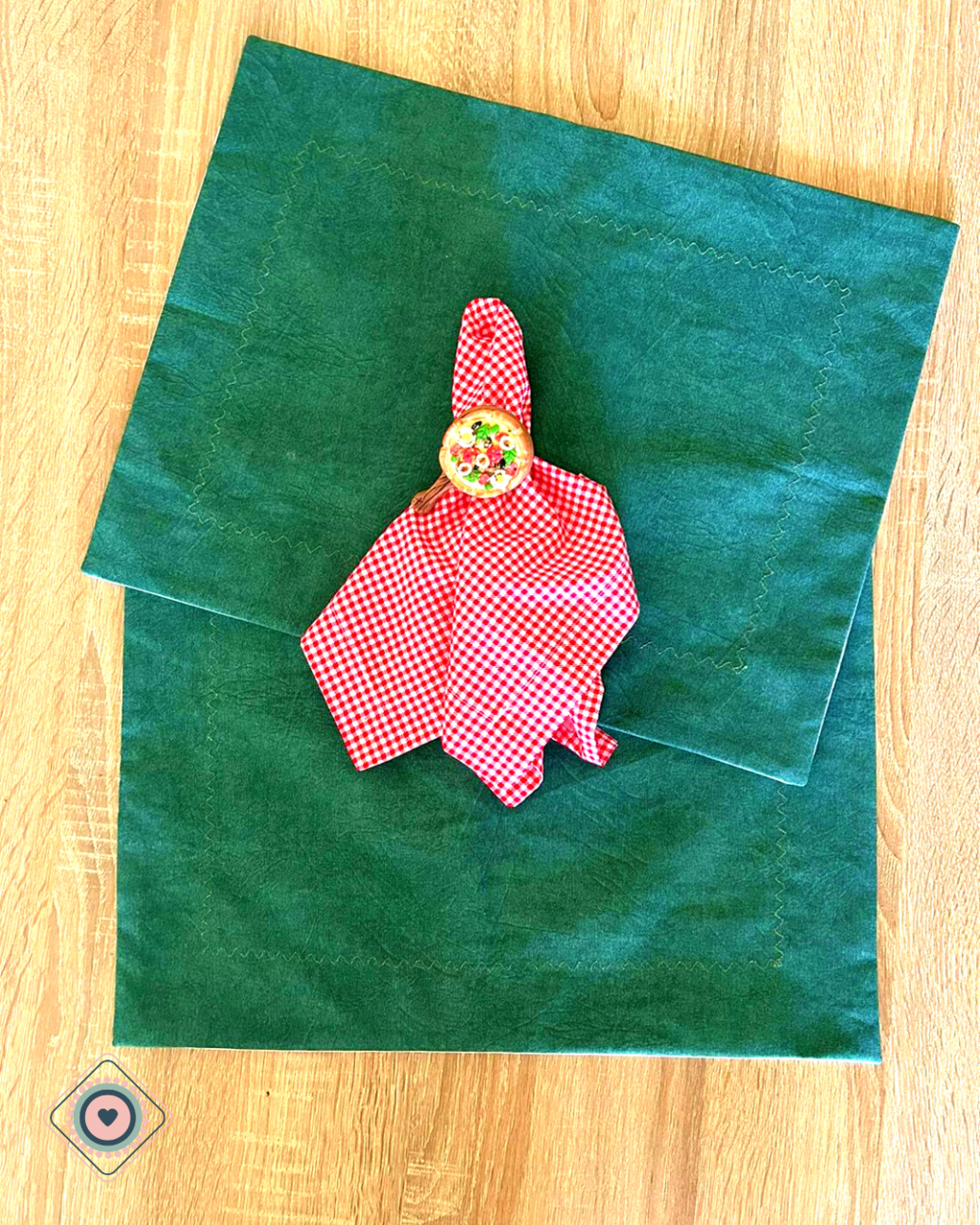 Servilleta de Tela color cuadrille rojo