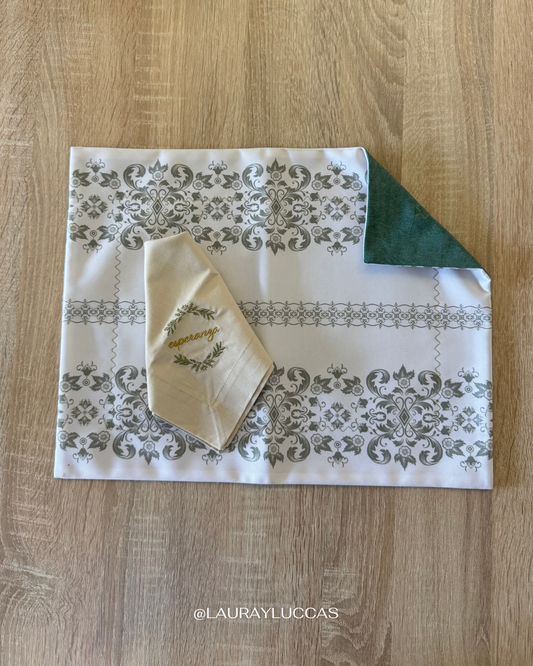 Set de Individual Impermeable + Servilleta de tela Esperanza